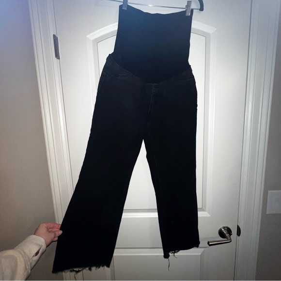 1822 Denim ReDenim Over the Bump Raw Hem Demi Bootcut Maternity Jeans Size 31 - Picture 2 of 5